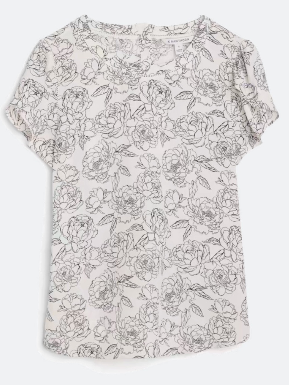 41 Hawthorn Lakynn Lattice Detail Button Back Blouse